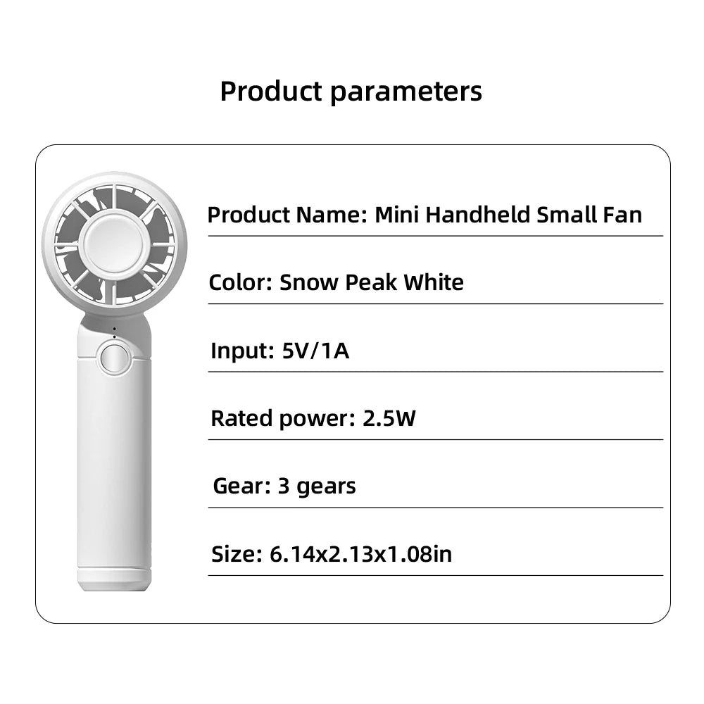 USB Mini Portable Rechargeable Fan