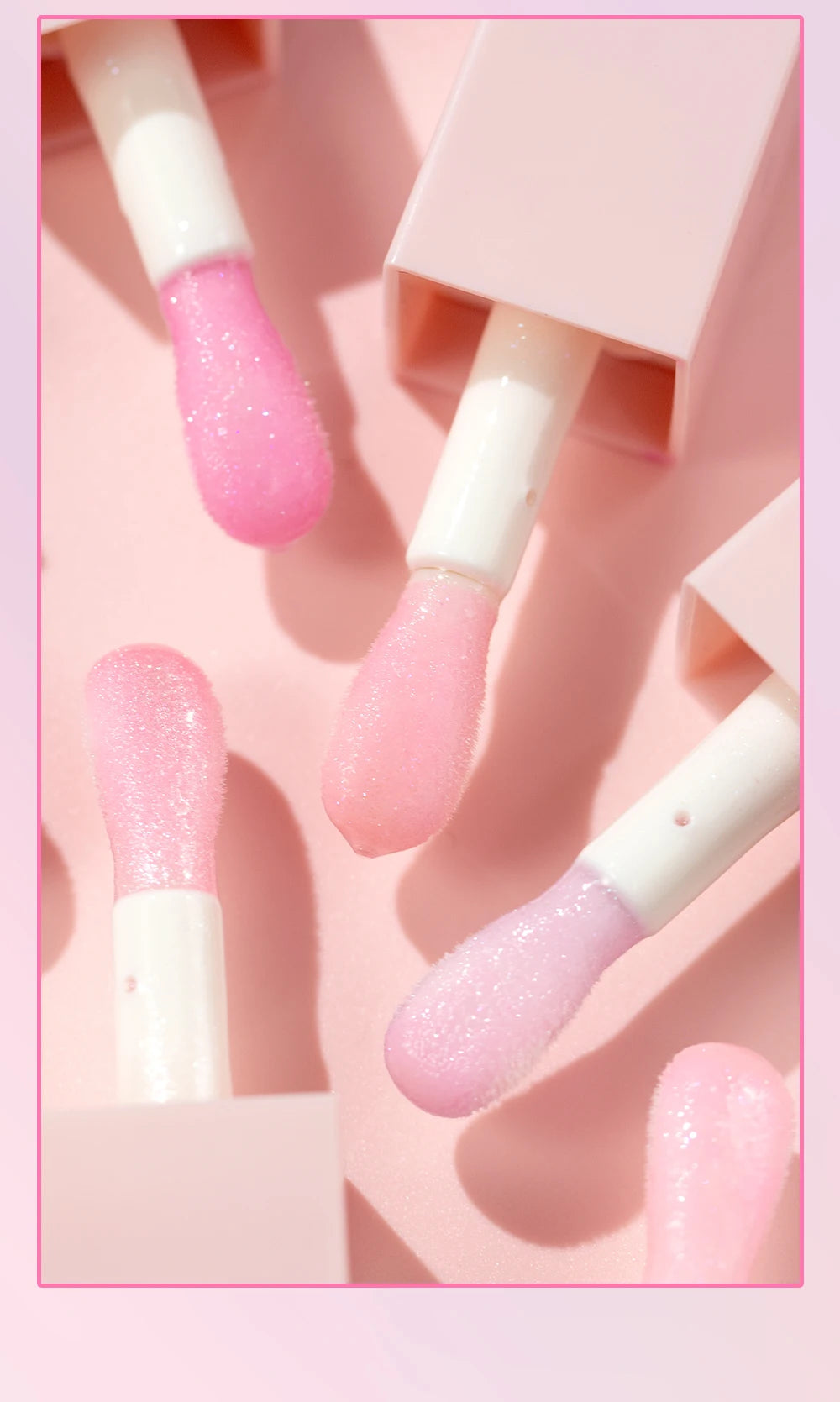 Pearlescent Pink Glitter Lip Oil