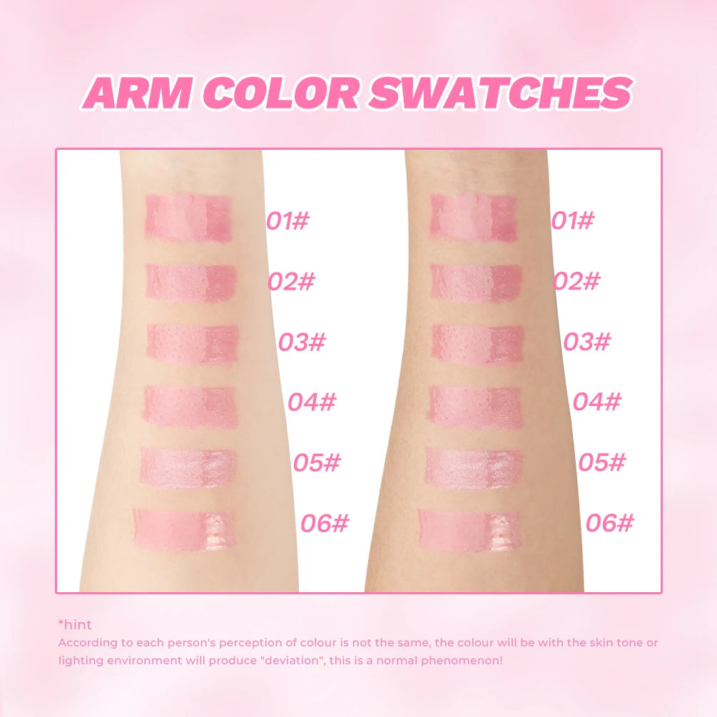 Pearlescent Pink Glitter Lip Oil