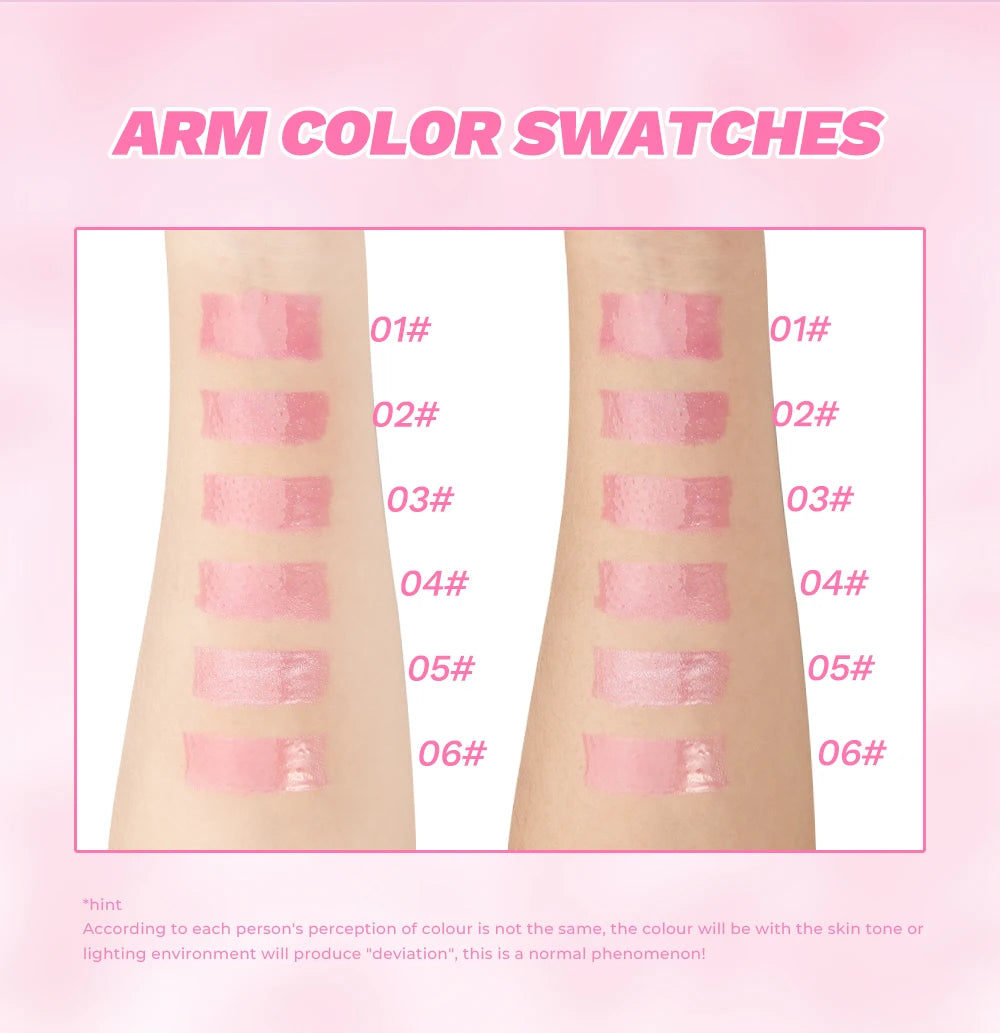 Pearlescent Pink Glitter Lip Oil