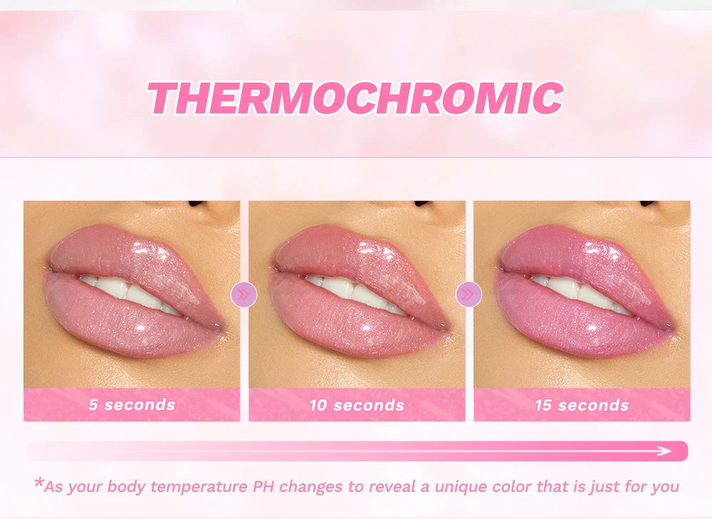 Pearlescent Pink Glitter Lip Oil