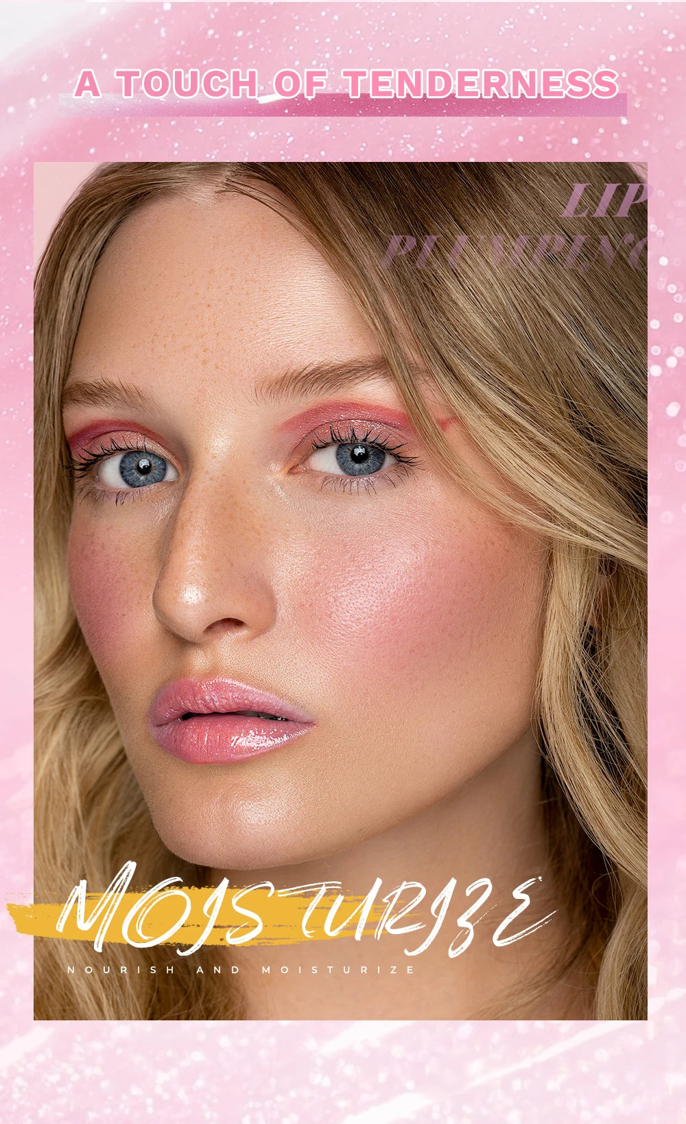 Pearlescent Pink Glitter Lip Oil